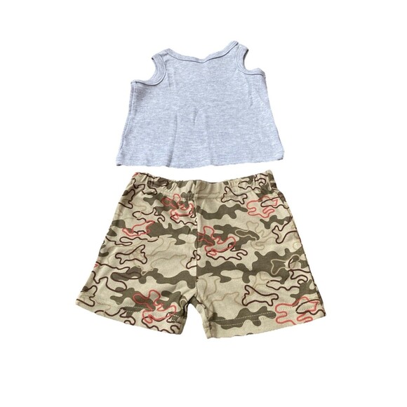 Baby 2-Piece Wild One Lion Print Muscle Tank & Shorts Set by CJP- 12 Months NWT - Picture 6 of 7